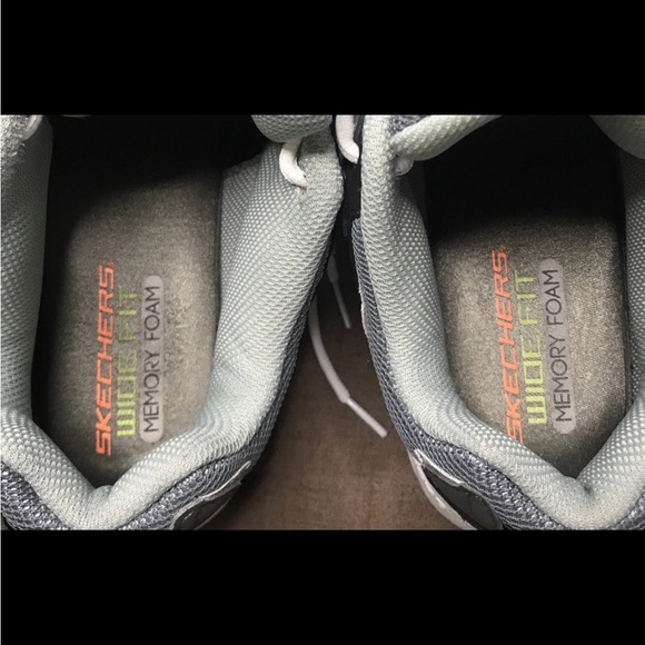 EUC Skechers Stamina Cutback Men's Sneakers Black Gray Leather Mesh Size 9EW - Picture 13 of 16
